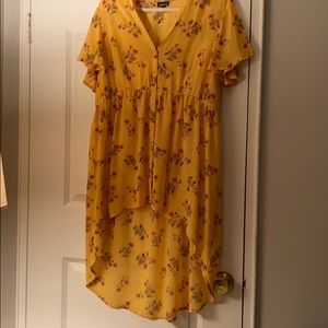 Torrid high low sheer long blouse